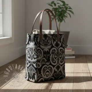 Dekorationstyg jacquard Baccara argent