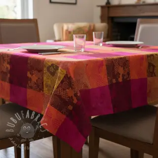 Dekorationstyg FRENCH TABLE CLOTH JACQUARD Niwa allover harissa