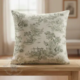 Dekorationstyg RUSTIC VINTAGE PRINT Gabrielle kaki