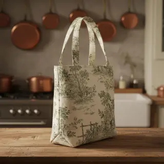 Dekoračná látka RUSTIC VINTAGE PRINT Gabrielle kaki