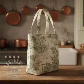 Dekorationstyg RUSTIC VINTAGE PRINT Gabrielle kaki