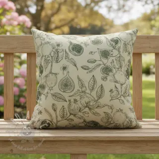Dekorationstyg RUSTIC VINTAGE PRINT Granata kaki