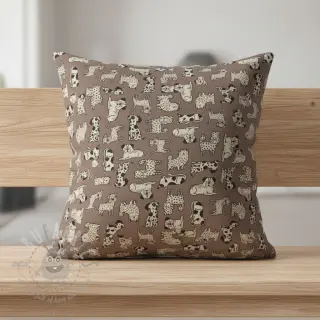 Dekorationstyg Linenlook premium Dog Wildlife Art
