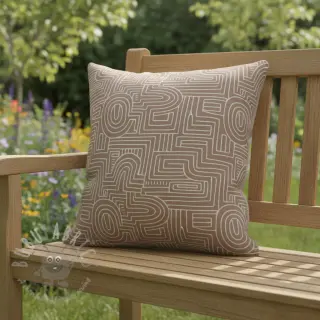 Dekorationstyg Linenlook premium Curve Maze Line