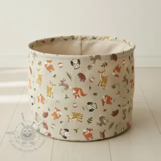 Dekorationstyg Linenlook premium Forest Friend Animal