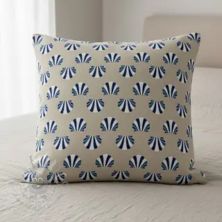 Dekorationstyg Linenlook Seashell blue