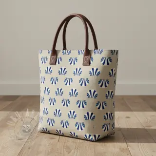Dekorationstyg Linenlook Seashell blue