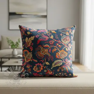 Dekorationstyg jacquard Inaya bleu