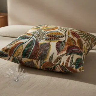 Dekorationstyg jacquard Cacao allover multico