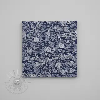 Dekorationstyg jacquard Draco indigo