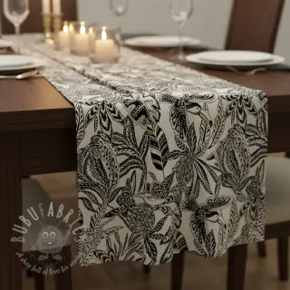 Dekorationstyg jacquard Fortuna blanc