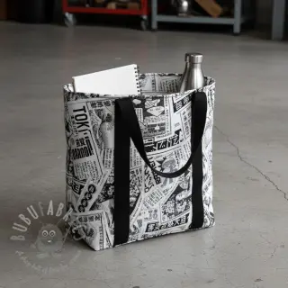 Dekorationstyg jacquard Neo noir blanc
