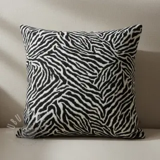Dekorationstyg jacquard Tanzanie noir blanc
