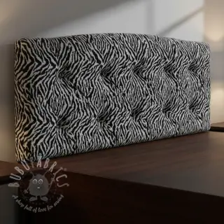 Dekorationstyg jacquard Tanzanie noir blanc