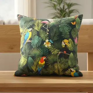 Dekoračná látka premium Tropical jungle bird digital print