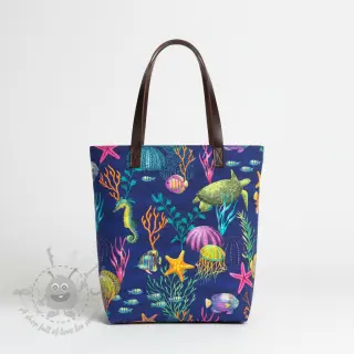 Dekorationstyg premium Underwater sea life digital print