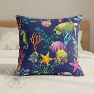 Dekorationstyg premium Underwater sea life digital print