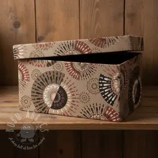 Dekorationstyg jacquard Mandala Circle Sun