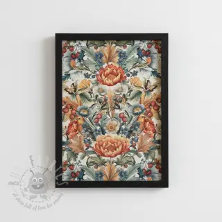 Dekorationstyg Linenlook Bloom Fruit Paradise digital print