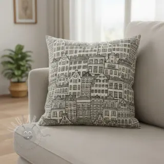 Dekorationstyg Linenlook Townhouse Fine Line