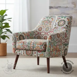 Dekorationstyg jacquard Ethnic multico
