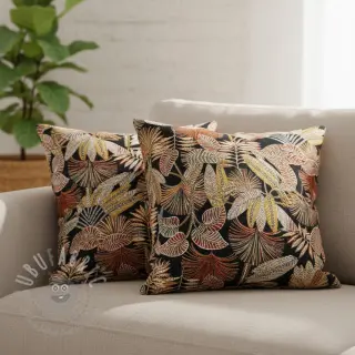 Dekorationstyg jacquard Mayorque noir