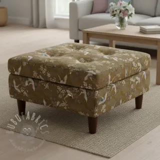 Dekorationstyg jacquard Grues or