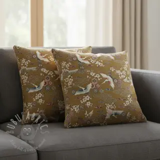 Dekorationstyg jacquard Grues or