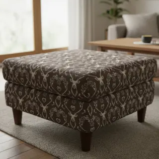 Dekoračná látka jacquard DOUBLE FACE Landhaus Deer Heart taupe