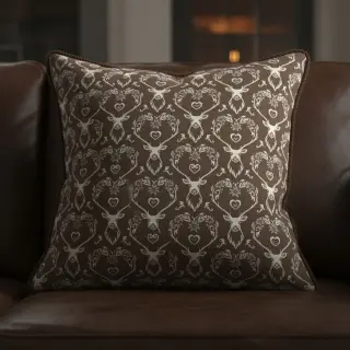Dekoračná látka jacquard DOUBLE FACE Landhaus Deer Heart taupe