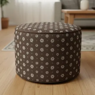 Dekoračná látka jacquard DOUBLE FACE Landhaus Edelweiss taupe