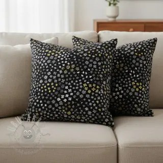 Dekorationstyg jacquard Flower Mix Sprinkle metallic deluxe