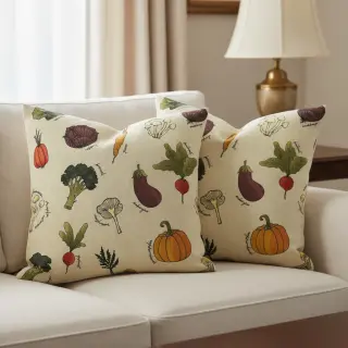 Dekoračná látka Veggie Harvest Garden digital print