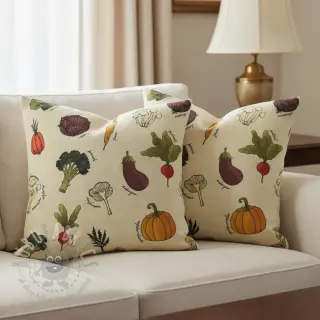 Dekorationstyg Veggie Harvest Garden digital print