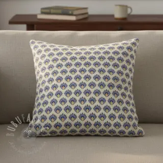 Dekorationstyg Linenlook Graphic Peacock