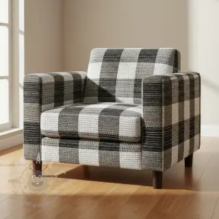Dekorationstyg jacquard TWEED allover graphite