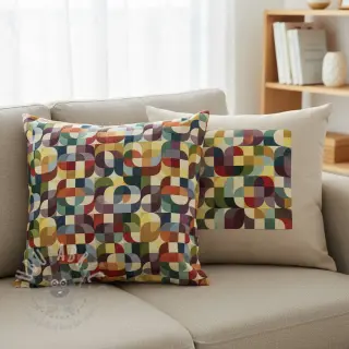 Dekorationstyg GOBELIN PREMIUM Graphic retro shapes