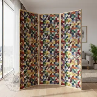 Dekorationstyg GOBELIN PREMIUM Graphic retro shapes