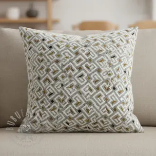 Dekorationstyg jacquard Pagne allover jaune
