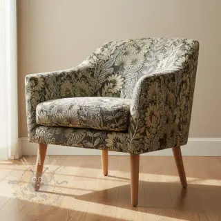 Dekorationstyg jacquard Boho leaves