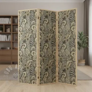 Dekorationstyg jacquard Boho leaves
