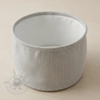 Dekorationstyg DOBBY Colored stripe grey