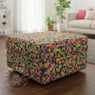Dekorationstyg jacquard Pixels
