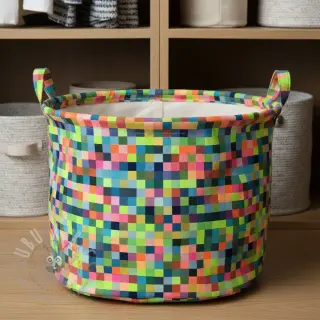 Dekorationstyg jacquard Pixels