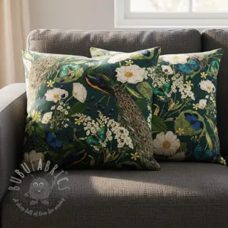 Dekorationstyg premium Peacock butterfly chique digital print