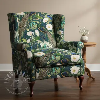 Dekorationstyg premium Peacock butterfly chique digital print