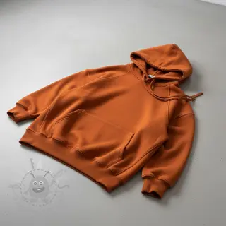 Kardat sweatshirttyg brick