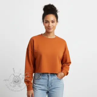 Kardat sweatshirttyg brick
