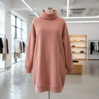 Kardat sweatshirttyg faded coral