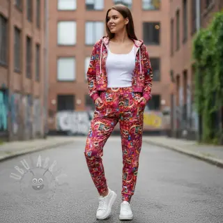 Sweatshirttyg Big eyes design Och digital print